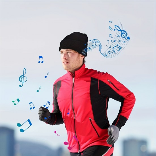 Wireless Beanie Hat With Headphones, Built-in Microphone And Stereo Speakers Upgrade Music Knitted Hat, Unisex USB Rechargeable Headphones Music Hat Wireless Beanie Hat With Headphones, Built-in Microphone And Stereo Speakers Upgrade Music Knitted Hat, Unisex USB Rechargeable Headphones Music Hat